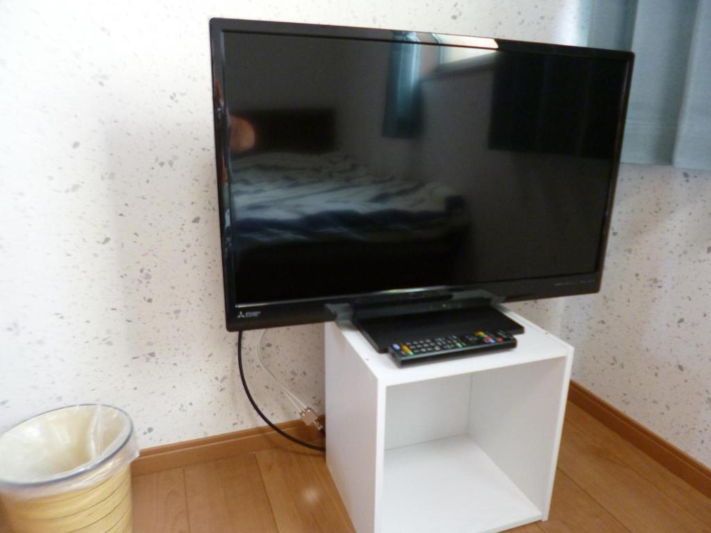 TV a/nebo společenská místnost v ubytování ホステルたつみや