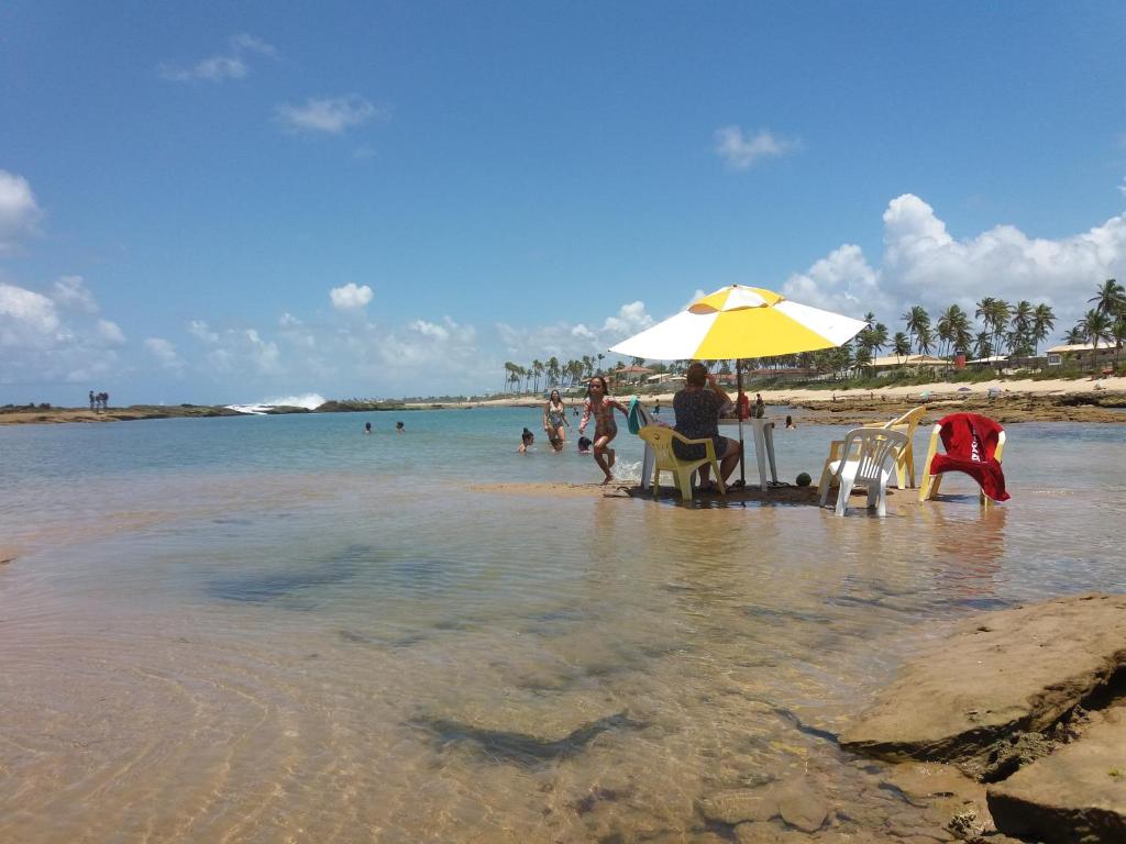  Casa à Beira-Mar com internet em Arembepe