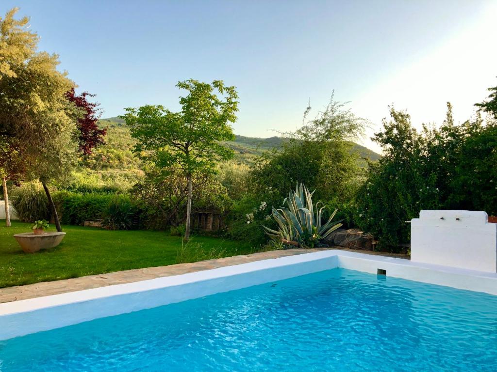 una piscina en el patio trasero de una casa en Hotel Finca Aldabra en Pinos Genil