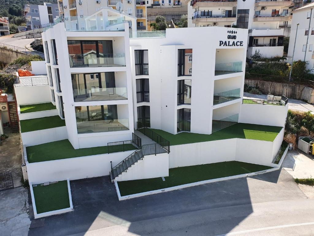 an aerial view of a white building at Grand Palace in Trogir
