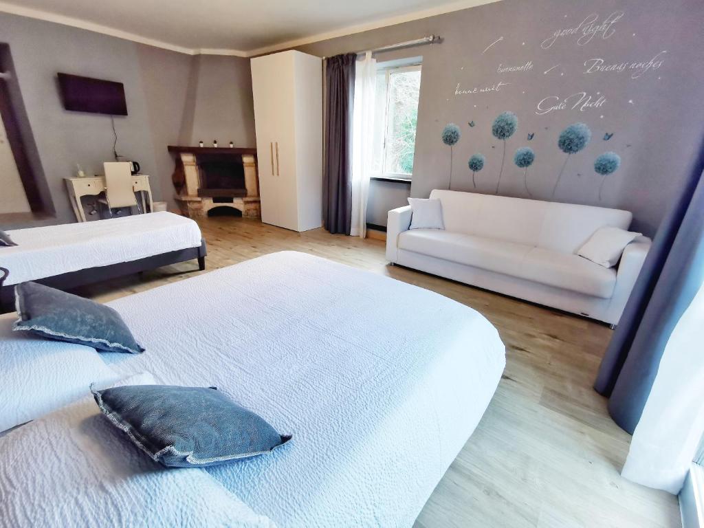 Posteľ alebo postele v izbe v ubytovaní Le Giare B&B