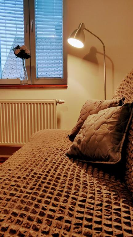 Postel nebo postele na pokoji v ubytování Apartmán Viky, Karlovice 251, 79323 Karlovice