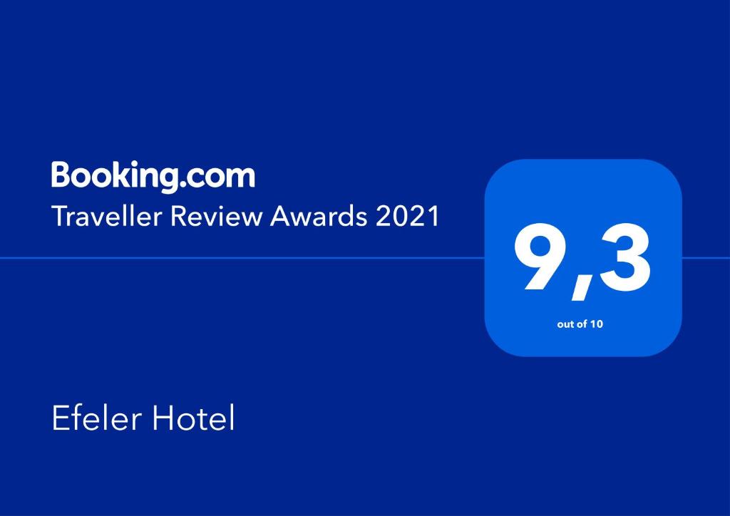 a screenshot of a travel trailer review awards at Efeler Hotel in Aydın