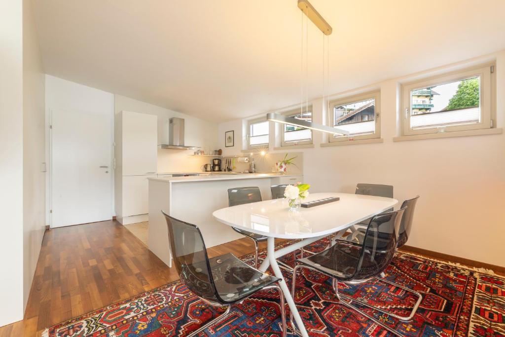 Kuchyň nebo kuchyňský kout v ubytování Pension Seehof Appartements