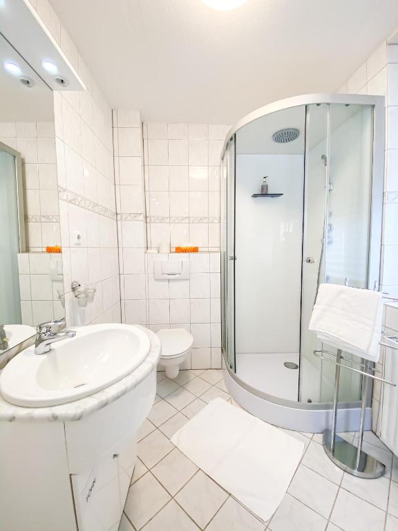 Koupelna v ubytování Hotel Restaurant Alt Pirmasens