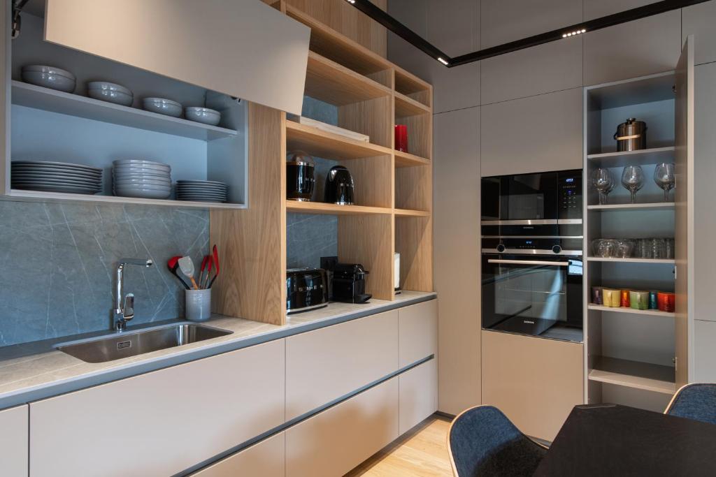 Kuchyň nebo kuchyňský kout v ubytování Vip Residences Andorra