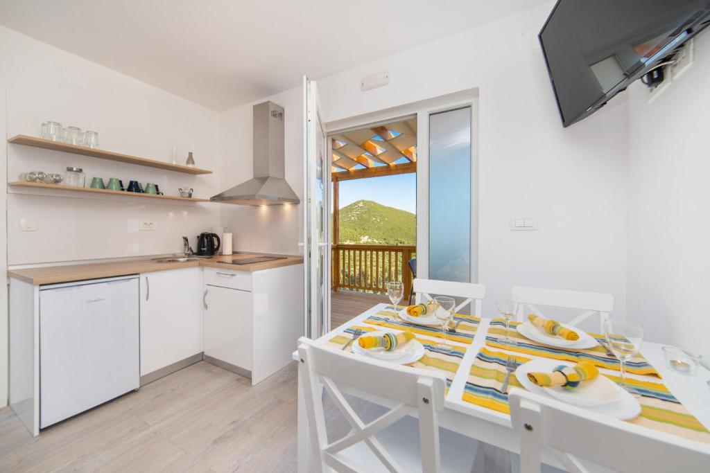 Kuchyňa alebo kuchynka v ubytovaní Camping Homes Grot