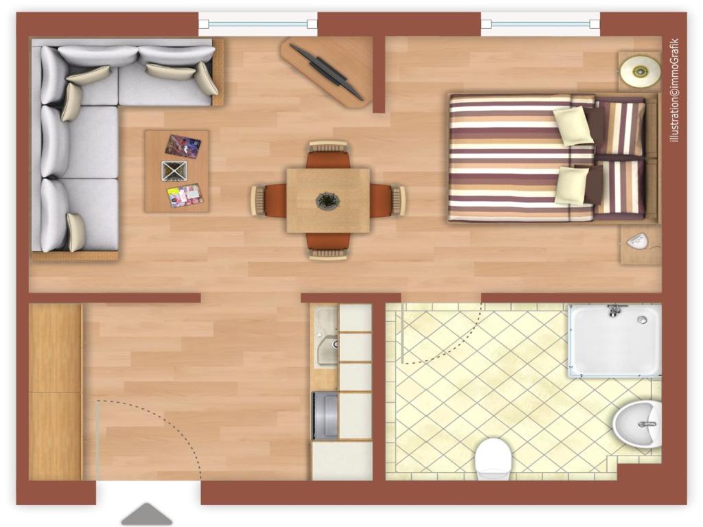 The floor plan of Alpenlodge, Ferienwohnung 6