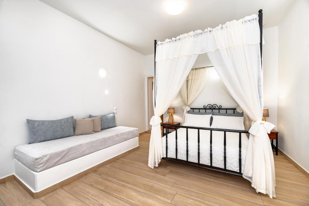 Voodi või voodid majutusasutuse Hotel Thira toas