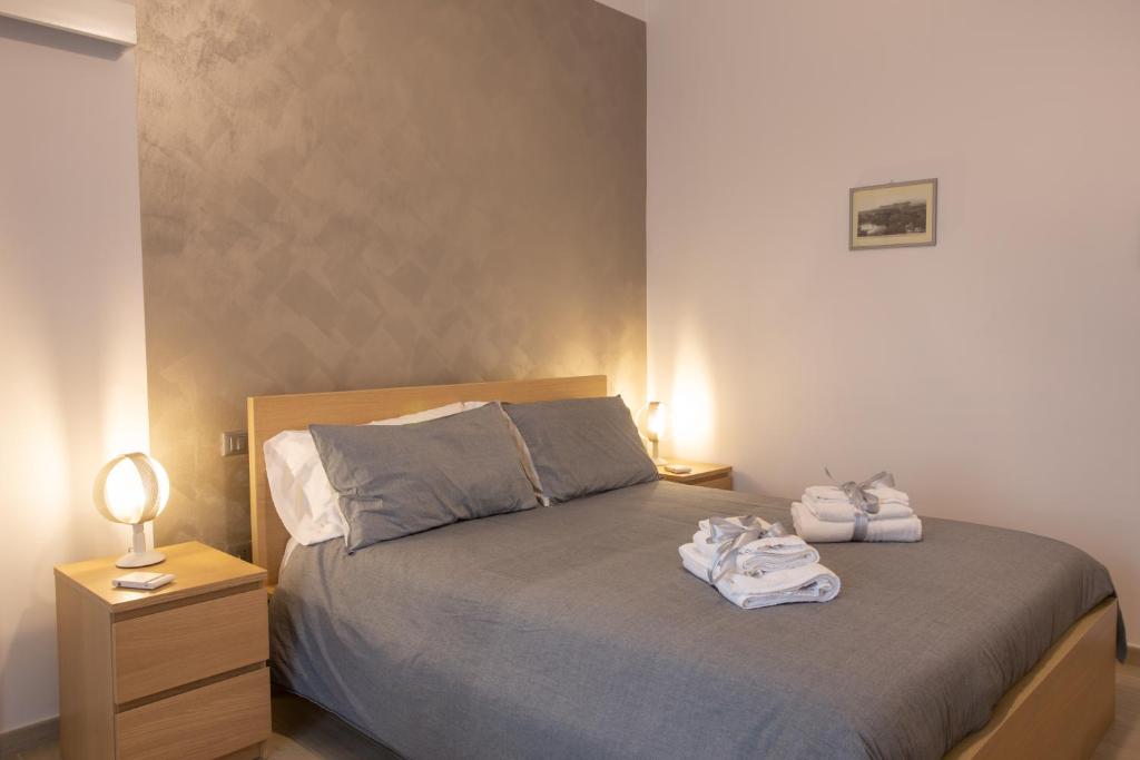 Łóżko lub łóżka w pokoju w obiekcie B&B da Francesco