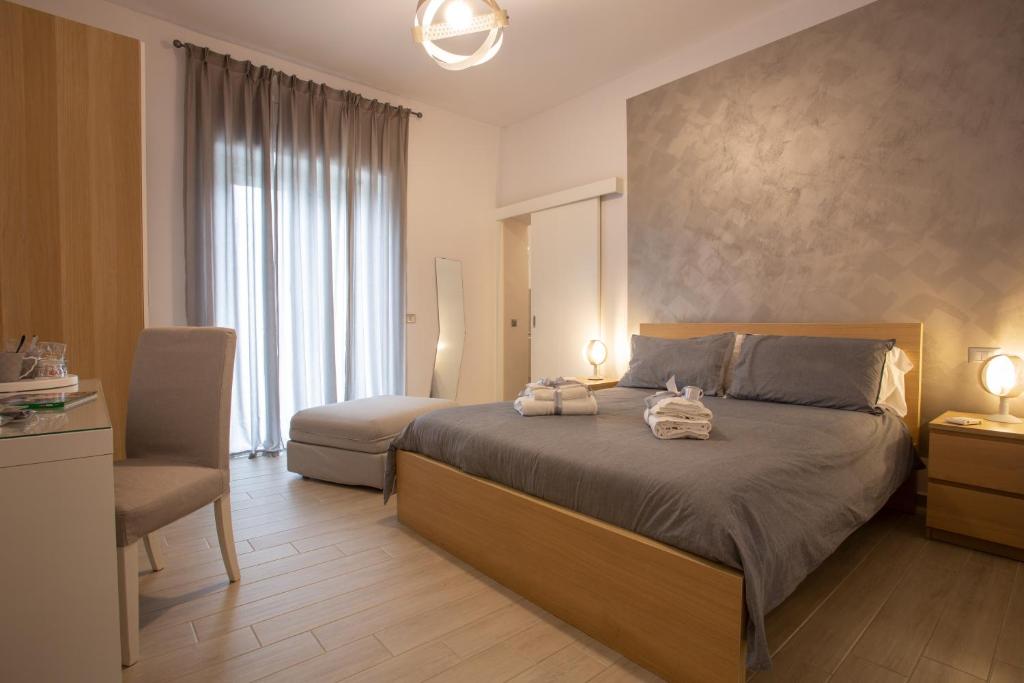 Łóżko lub łóżka w pokoju w obiekcie B&B da Francesco