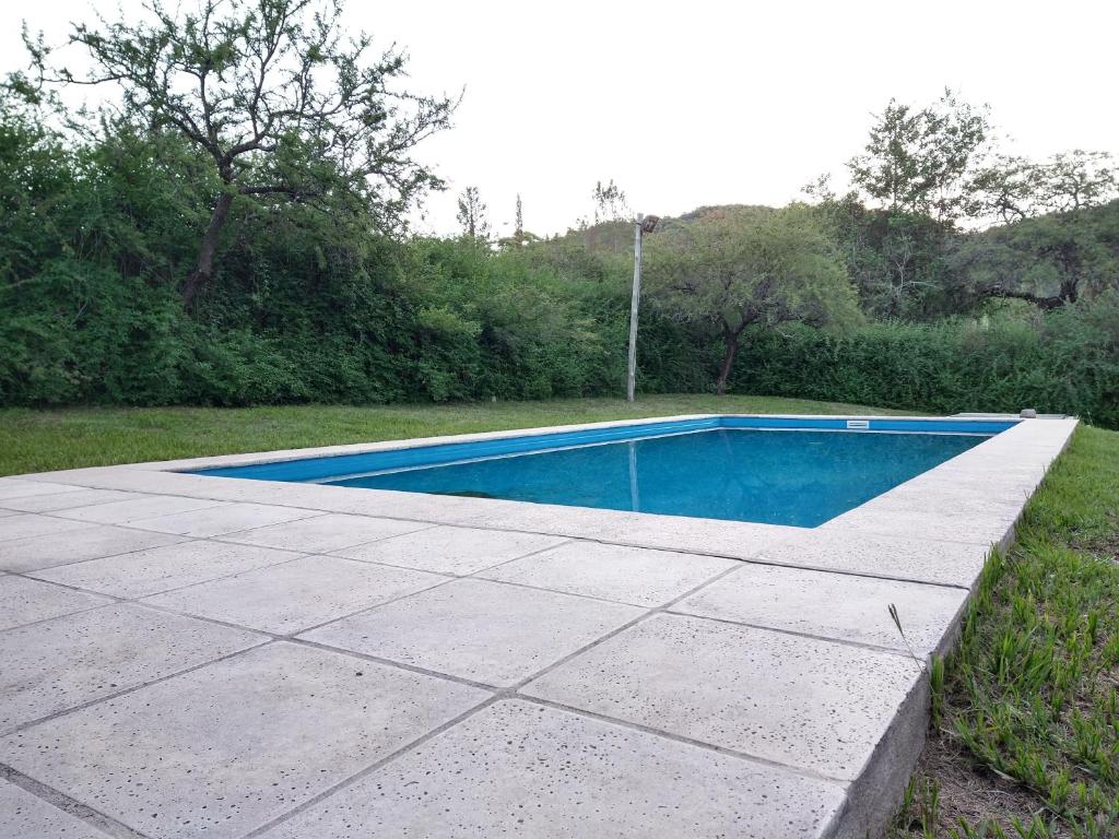 een zwembad midden in een tuin bij El diquecito monoambiente in Casa Bamba