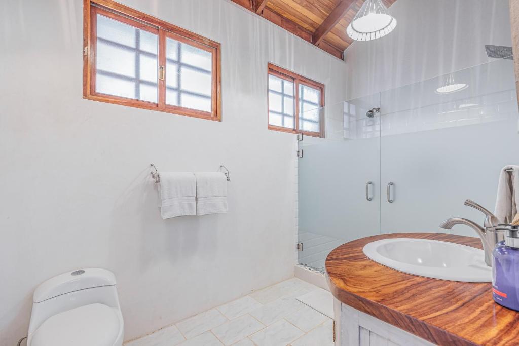 Koupelna v ubytování Hotel Guiones