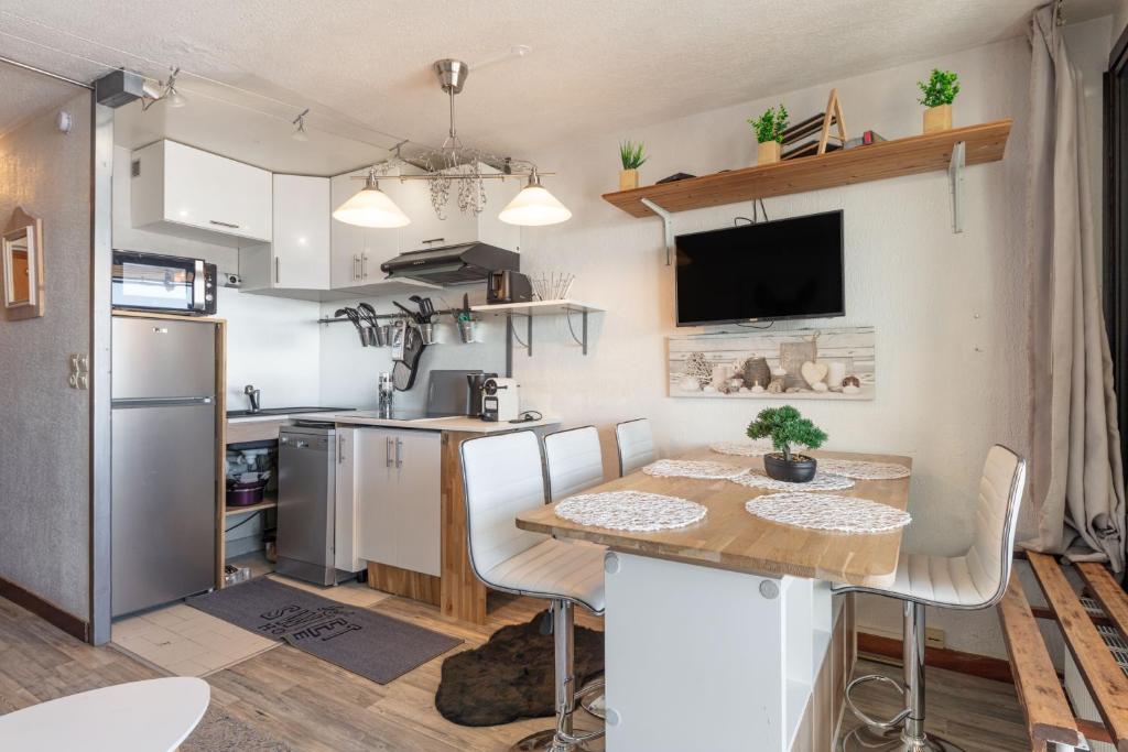 Köök või kööginurk majutusasutuses Le Glacier