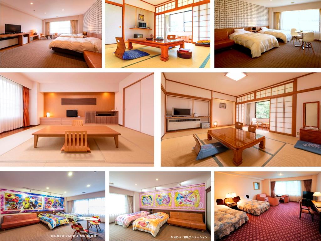 Postel nebo postele na pokoji v ubytování Yuzawa Toei Hotel