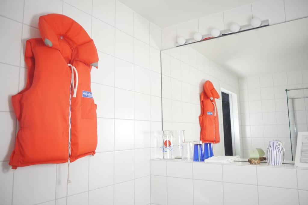 Koupelna v ubytování Auberge des Vergers