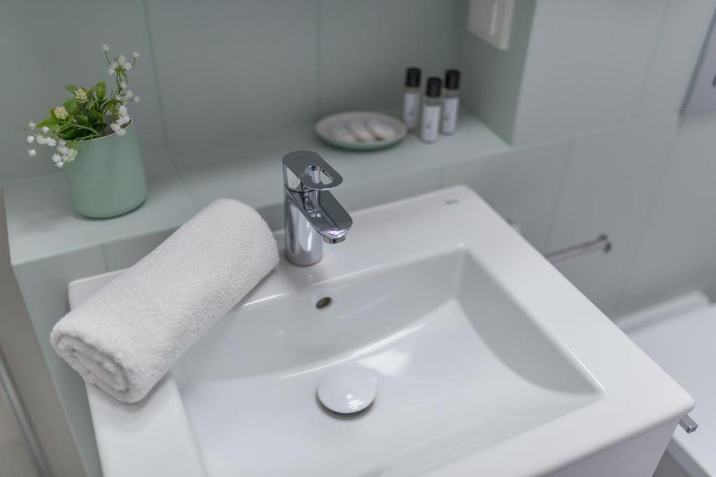 Kúpeľňa v ubytovaní Konstruktorska P&O Serviced Apartments