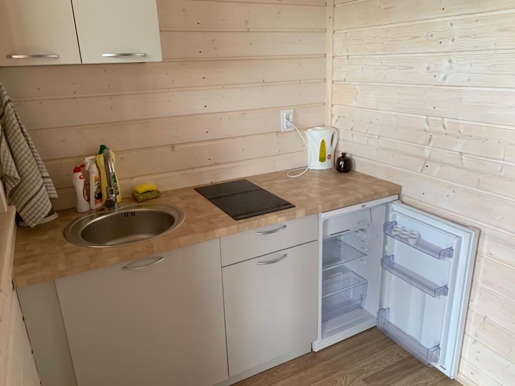 Kuchyň nebo kuchyňský kout v ubytování Czarna Perła