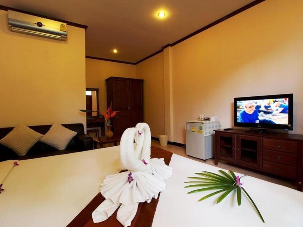 TV a/nebo společenská místnost v ubytování Seabreeze Hotel Kohchang