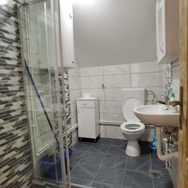 Koupelna v ubytování Apartman Bambi Zlatar