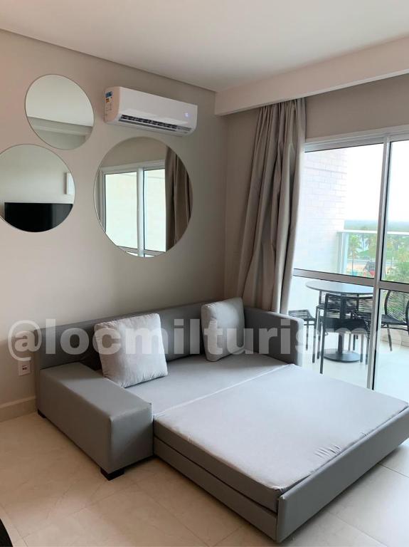 Postel nebo postele na pokoji v ubytování Apartamento em Resort - Exclusive