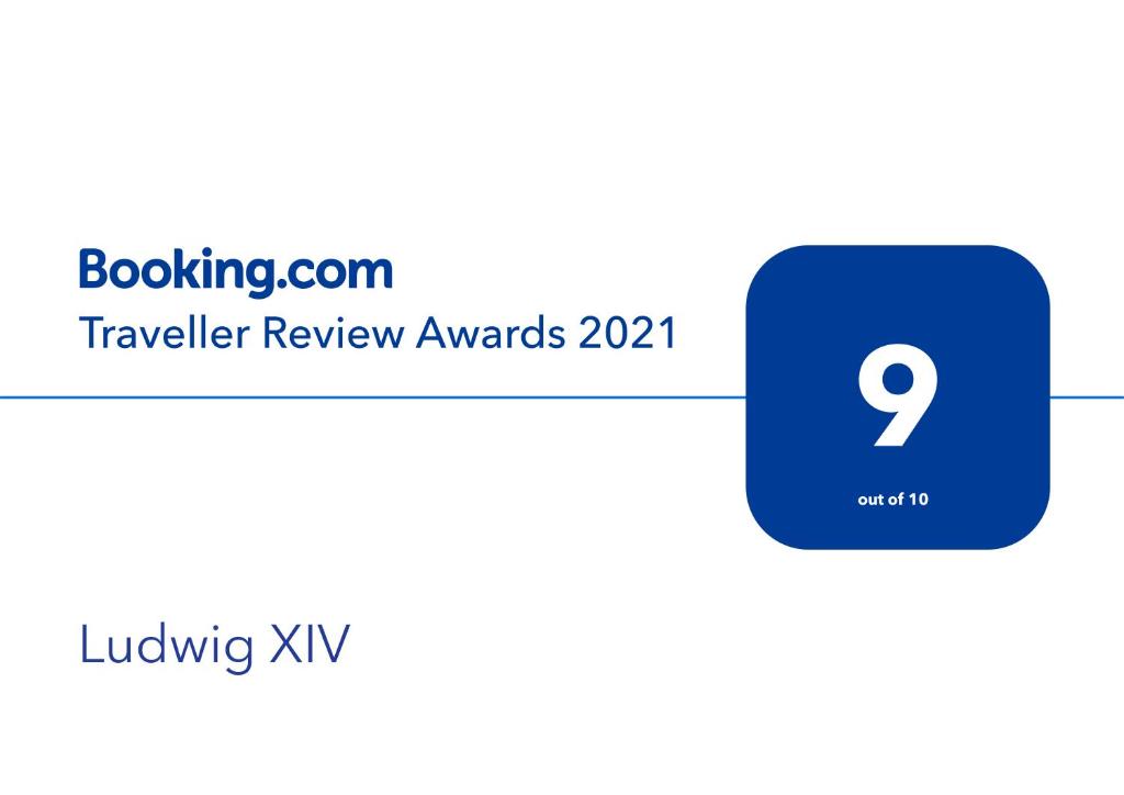 Certifikát, hodnocení, plakát nebo jiný dokument vystavený v ubytování Ludwig XIV