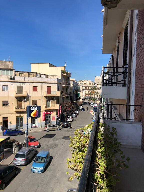 a view of a city street with cars parked at Araba Fenice in Reggio Calabria