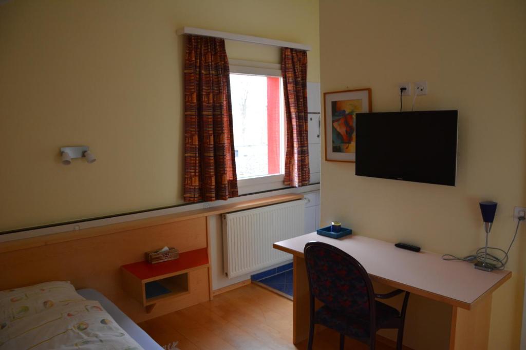 TV a/nebo společenská místnost v ubytování Hotel Hessengüetli