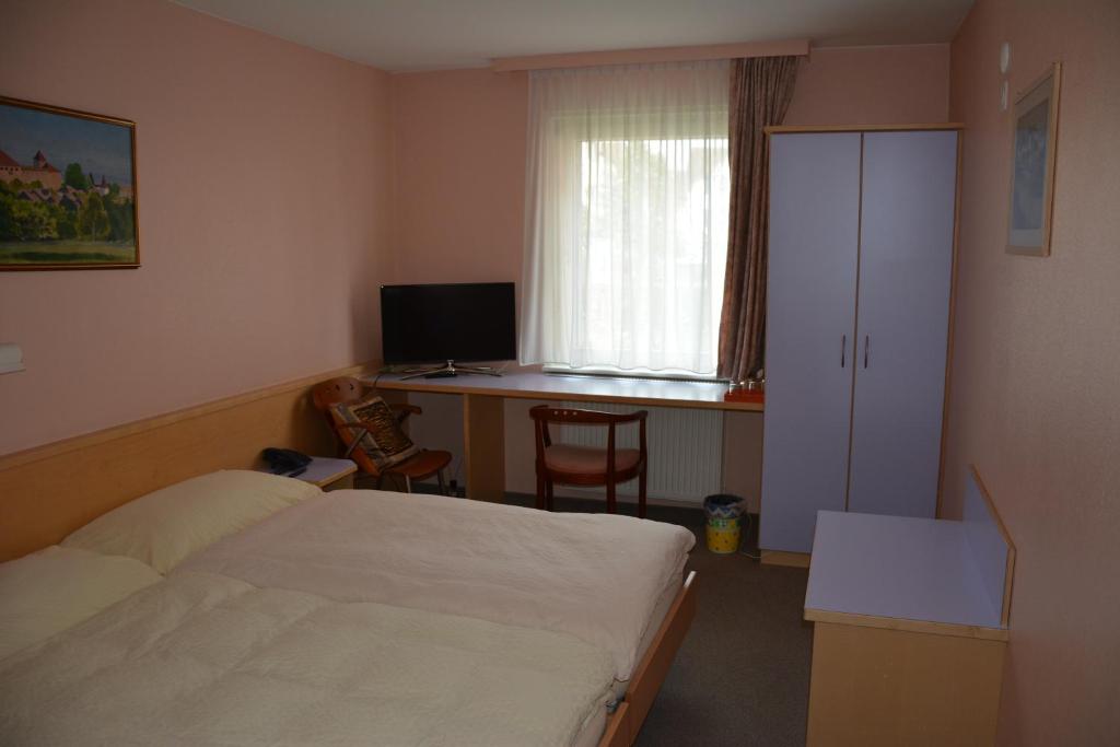 TV a/nebo společenská místnost v ubytování Hotel Hessengüetli