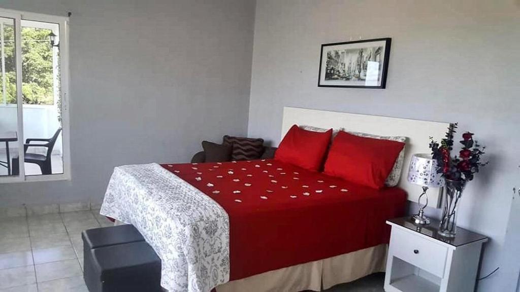 Postel nebo postele na pokoji v ubytování Hotel Vista del Mar