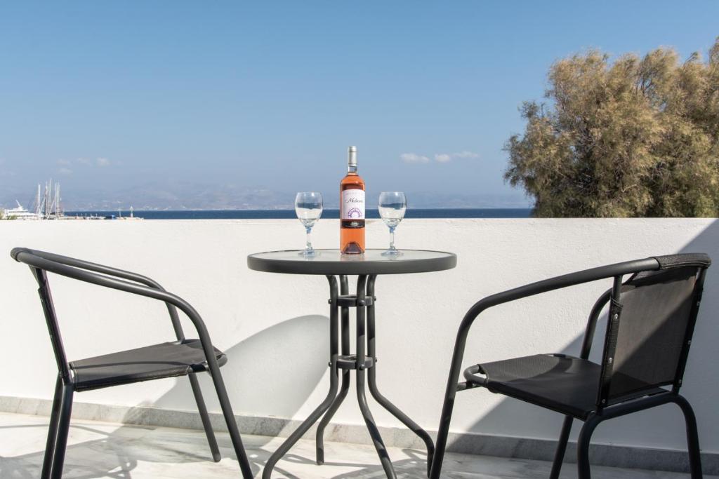 Balkón nebo terasa v ubytování Cactus Beach Paros