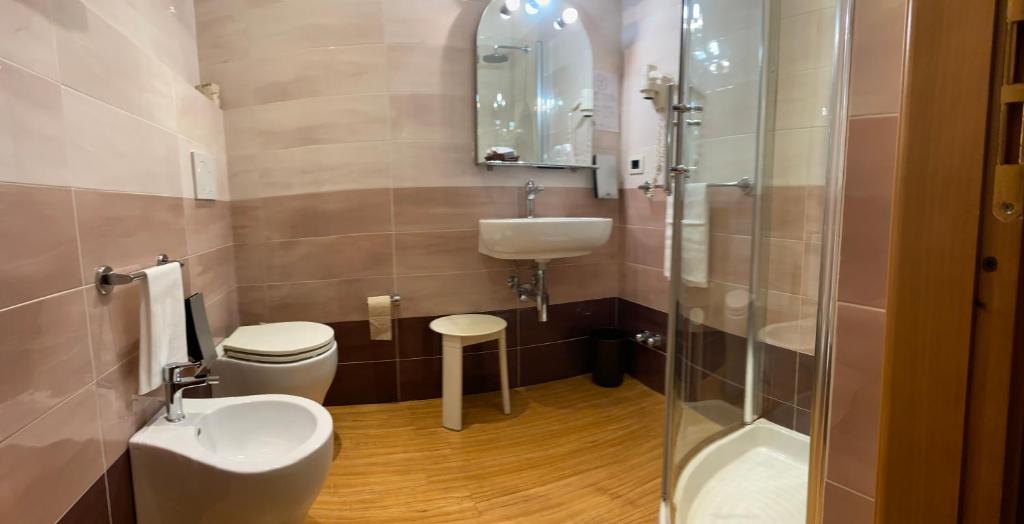 Koupelna v ubytování Hotel Kristina