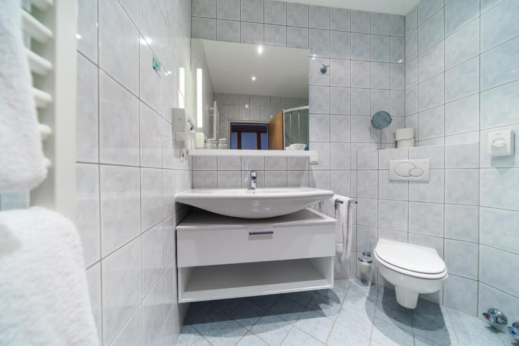 Koupelna v ubytování Seehotel Vinzenz