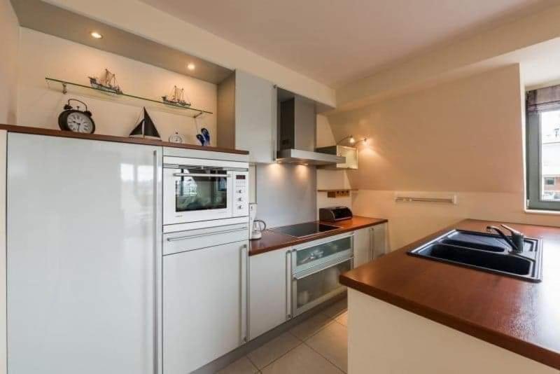 Kuchyň nebo kuchyňský kout v ubytování penthouse saint idesbald