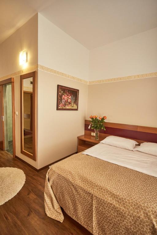 Postel nebo postele na pokoji v ubytování Hotel Vila Emei