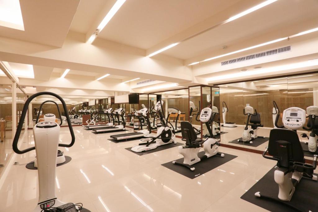 Fitness centrum a/nebo fitness zařízení v ubytování Shandori Hotel