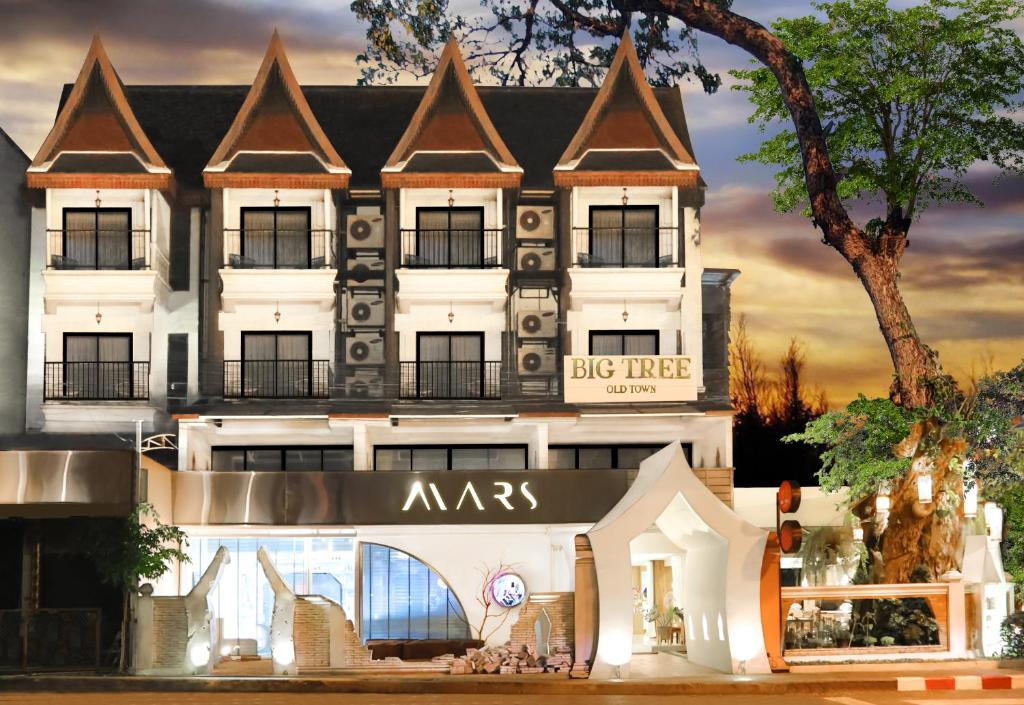 a rendering of a large white building at Big Tree Old Town Hotel in Chiang Mai