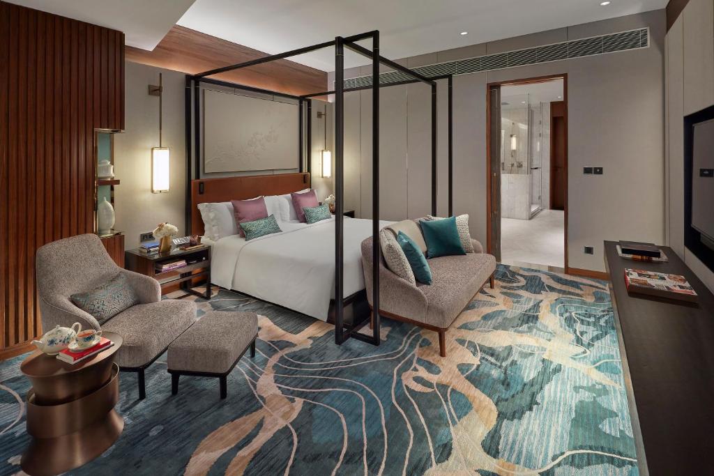 Posezení v ubytování Mandarin Oriental Wangfujing, Beijing
