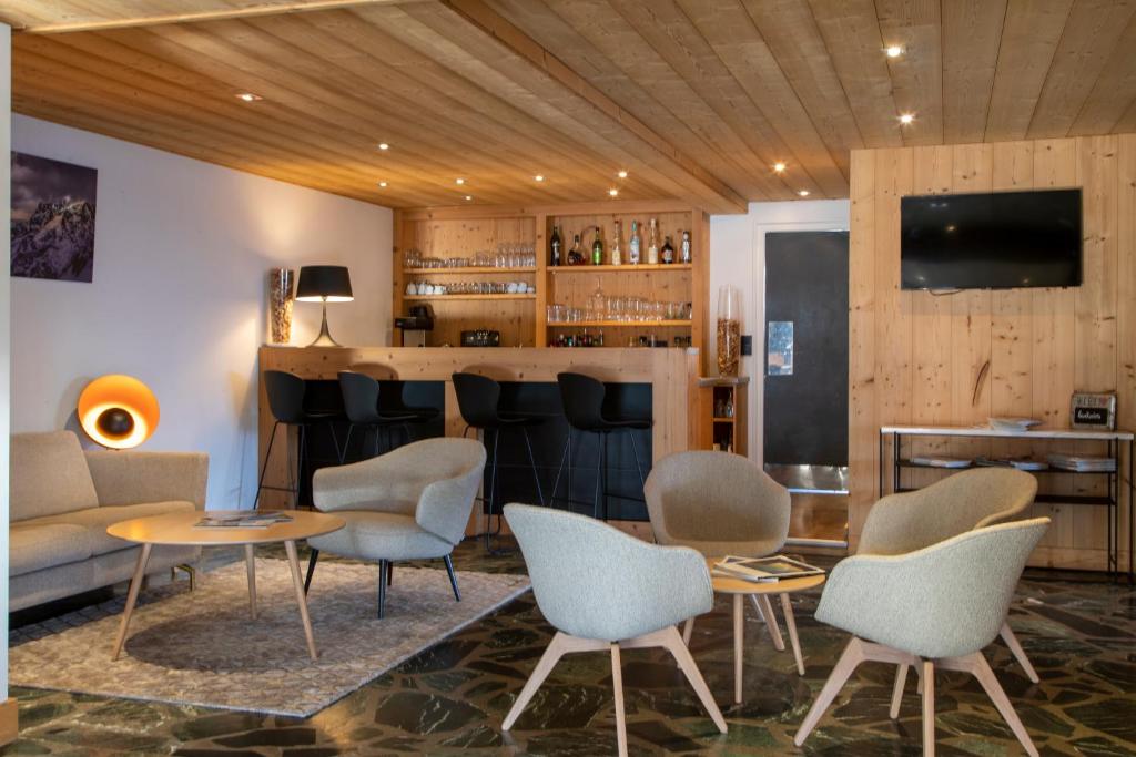 Kuchyň nebo kuchyňský kout v ubytování Chalet Les Rhodos
