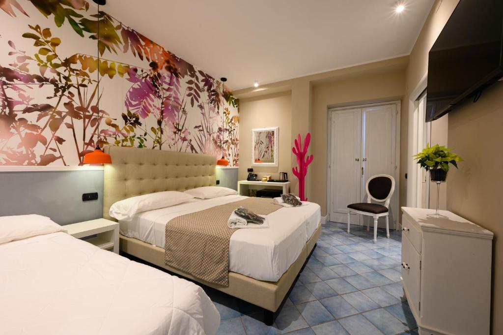 A bed or beds in a room at Hotel Sogaris