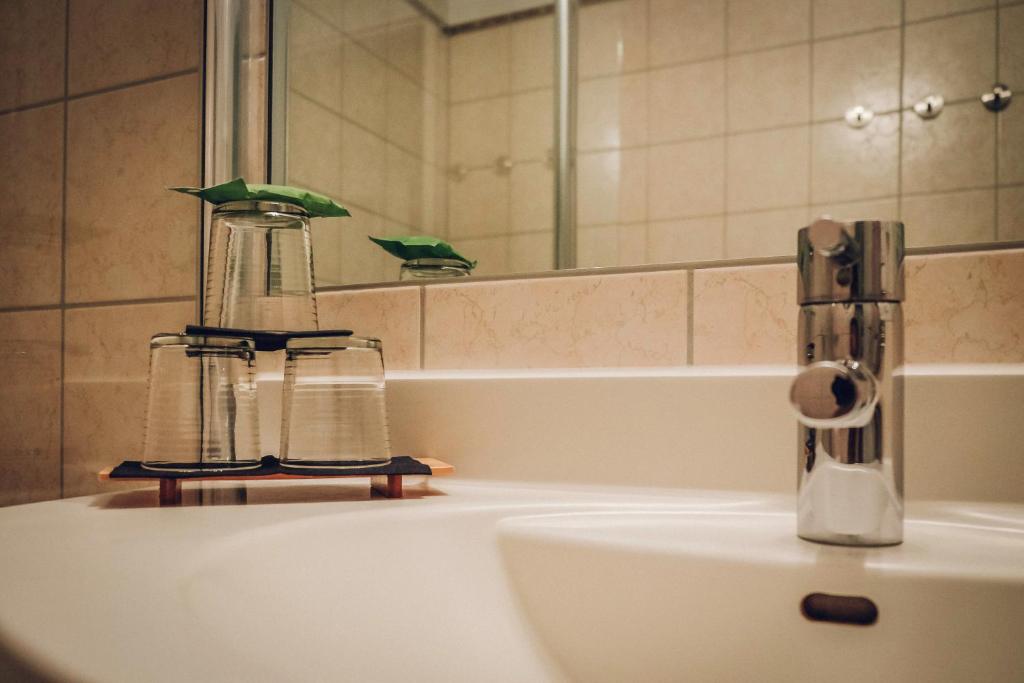 Koupelna v ubytování Hotel Europa