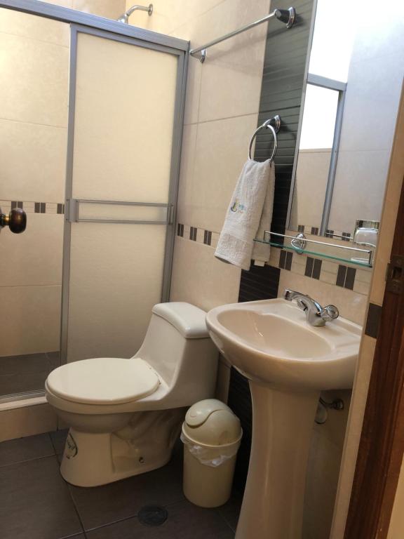 Koupelna v ubytování Hotel Imperial