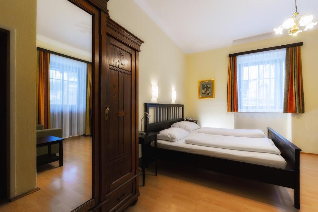 Letto o letti in una camera di Belvedere