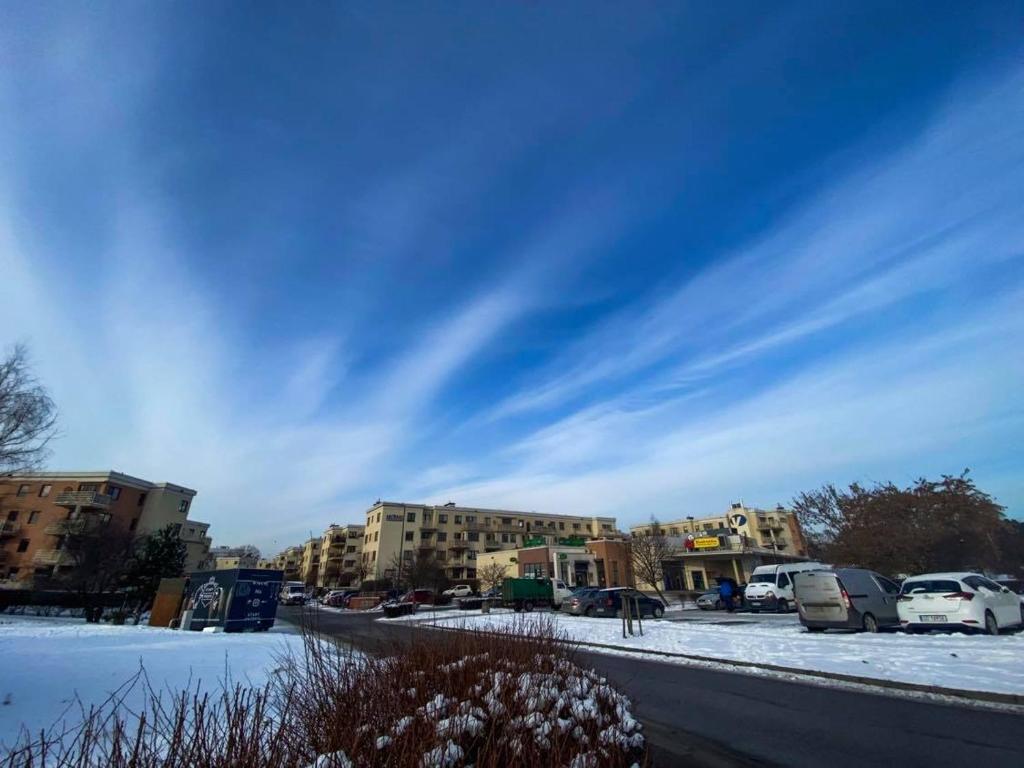 Apartament Drewno i Morze v zime