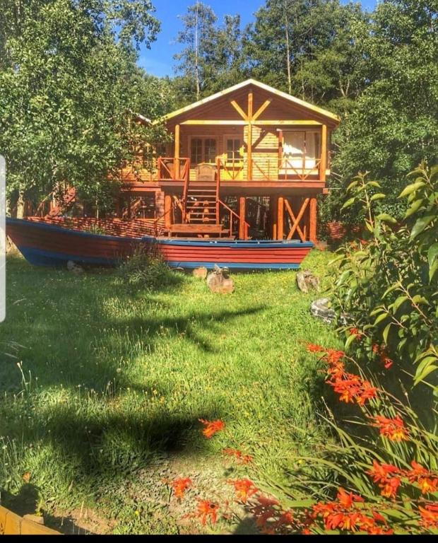 Zahrada ubytování Mae Joa Turismo - Cabañas & Camping Familiar