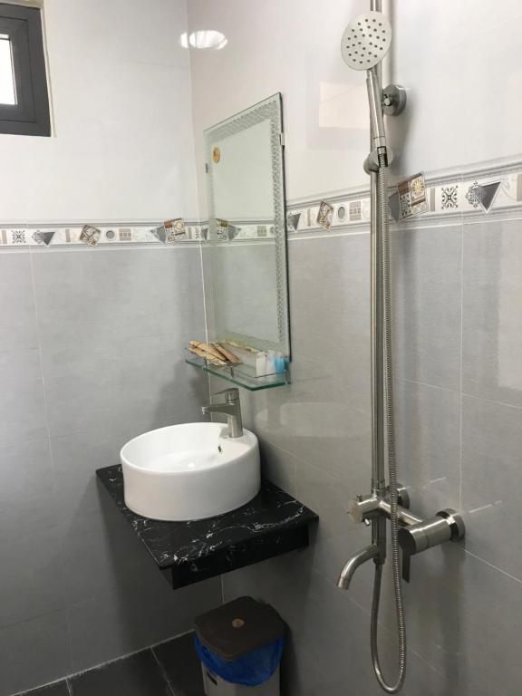 Koupelna v ubytování Ngoc Tran Hotel
