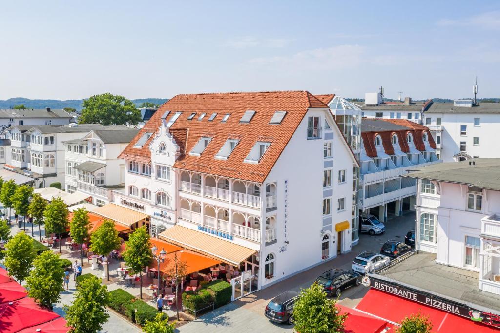 a large building with a large window on top of it at Centralhotel Binz in Binz