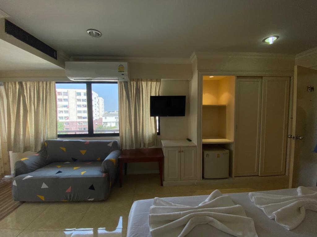 TV a/nebo společenská místnost v ubytování Jumbotel Hotel