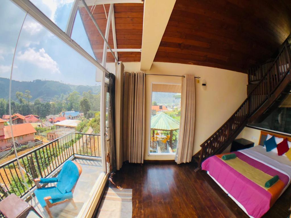 Nespecifikovaný výhled na hory nebo výhled na hory při pohledu z bed and breakfast