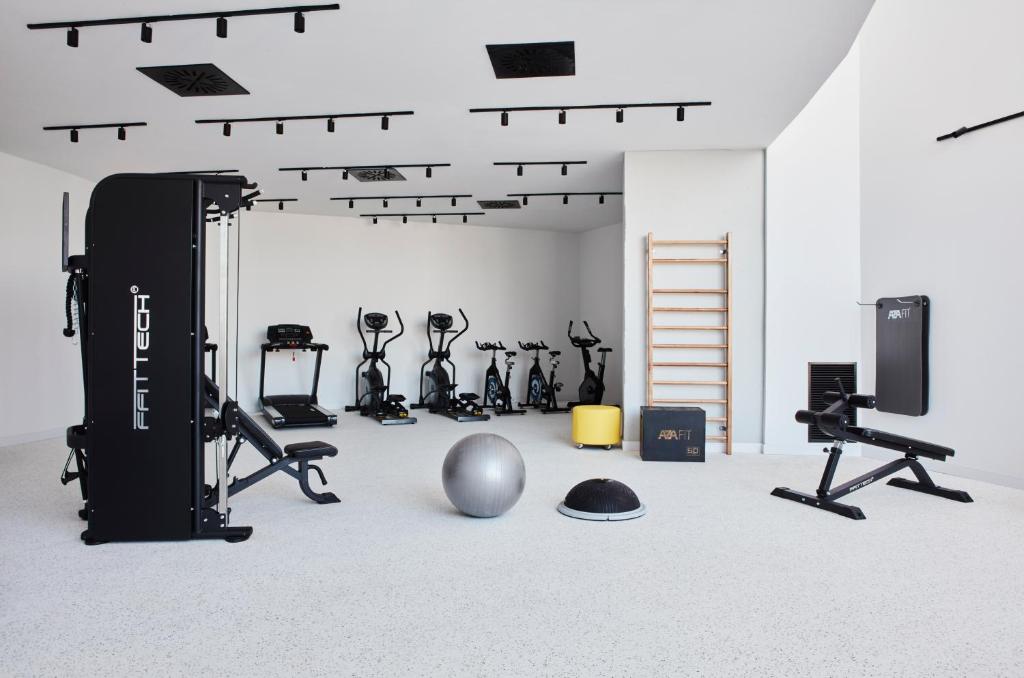Posilňovňa alebo fitness centrum v ubytovaní Resa Patacona